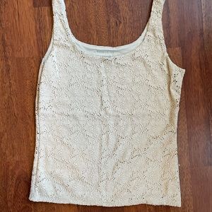 White House Black Market ALLOVER LACE TANK